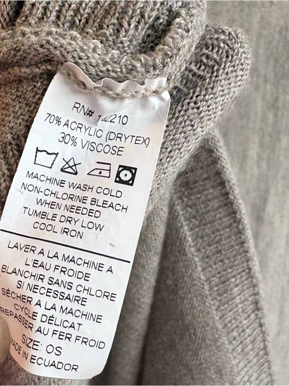 MerSea Catalina Sweater in Driftwood light brown. - Picture 6 of 7